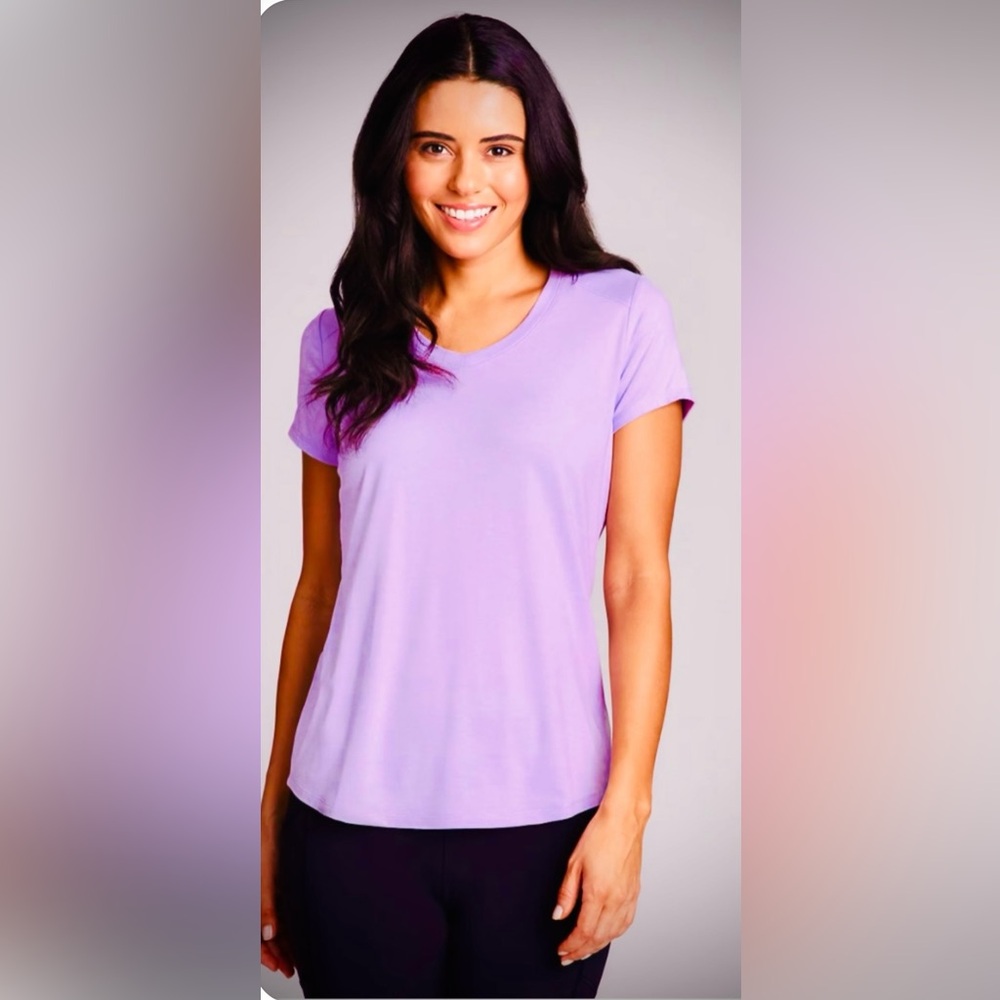 NWOT RBX Stratus Everyday Athletic Running Short Sleeve Tee,Pastel Lilac Size L